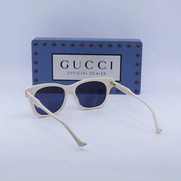 Gucci GG1299S 004 Cat Eye Sunglasses - Ivory with Stones/Blue Gucci | Accessories | Gucci Gg299s 04 Cat Eye Sunglasses  main image 3